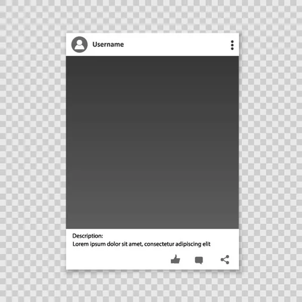 ソーシャル ネットワーク フォト フレーム — ストックベクタ