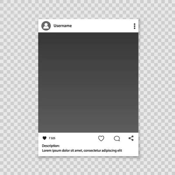 ソーシャル ネットワーク フォト フレーム — ストックベクタ