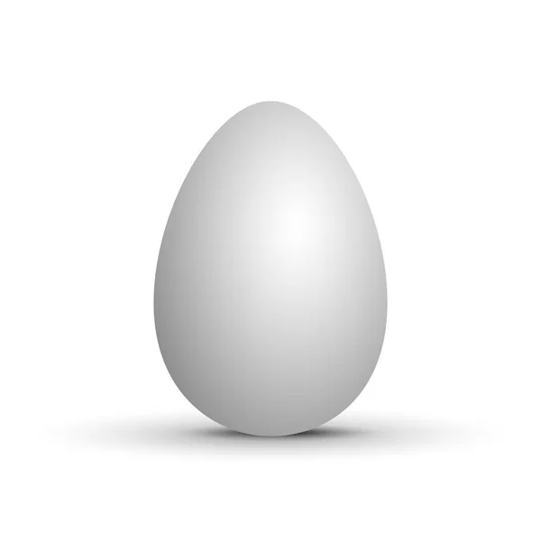 Vector realistic white egg. — Stock Vector