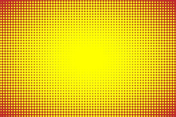 Abstrakt vektor Comics Pop Art Style Template, gul och röd HAL — Stock vektor