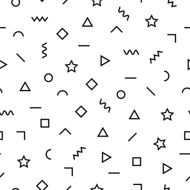 Soyut memphis tarzı dikişsiz desen