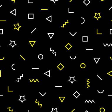 Soyut memphis tarzı dikişsiz desen