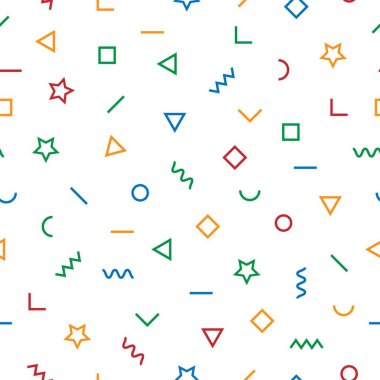 Soyut memphis tarzı dikişsiz desen