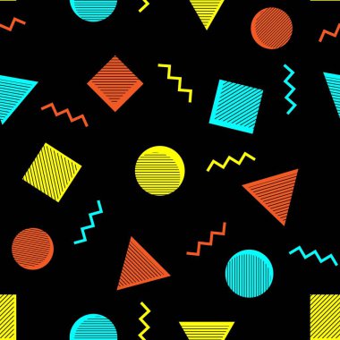 Soyut memphis tarzı dikişsiz desen