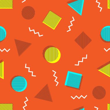 Soyut memphis tarzı dikişsiz desen