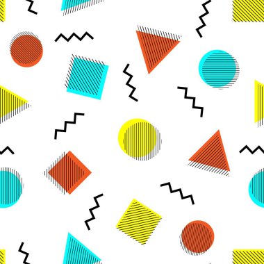 Soyut memphis tarzı dikişsiz desen