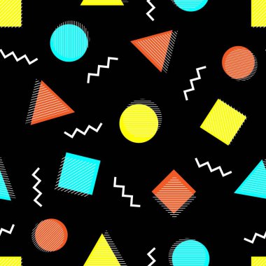 Soyut memphis tarzı dikişsiz desen