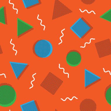 Soyut memphis tarzı dikişsiz desen