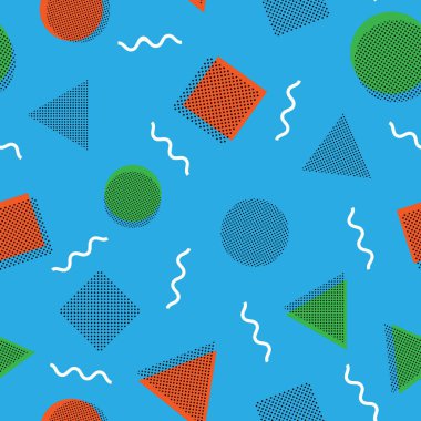 Soyut memphis tarzı dikişsiz desen