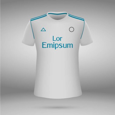 T - shirt. futbol forması. Vektör çizimi