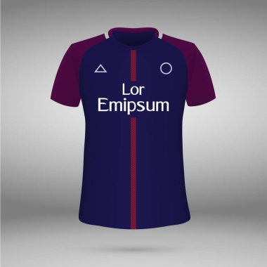 T - shirt. futbol forması. Vektör çizimi