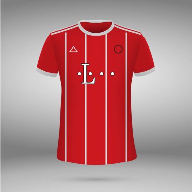 T - shirt. futbol forması. Vektör çizimi