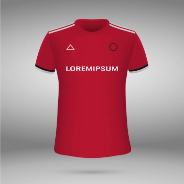 T - shirt. futbol forması. Vektör çizimi