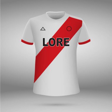 T - shirt. futbol forması. Vektör çizimi