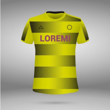 T - shirt. futbol forması. Vektör çizimi