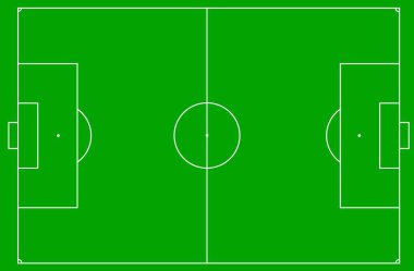 Bir futbol sahasının Vektör İllüstrasyonu