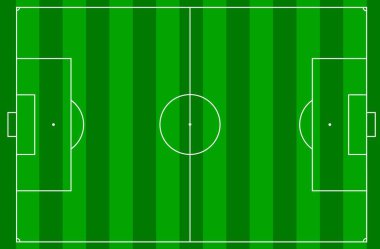 Bir futbol sahasının Vektör İllüstrasyonu