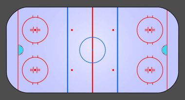 Vektör buz hokeyi pisti izole