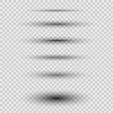 gerçekçi vektör gölgeler izole