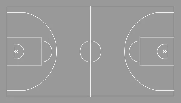 Cancha de baloncesto vector ilustración — Vector de stock