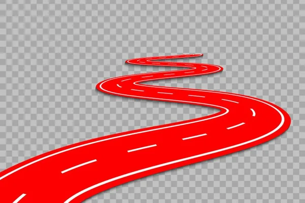 Winding Road em um fundo transparente —  Vetores de Stock