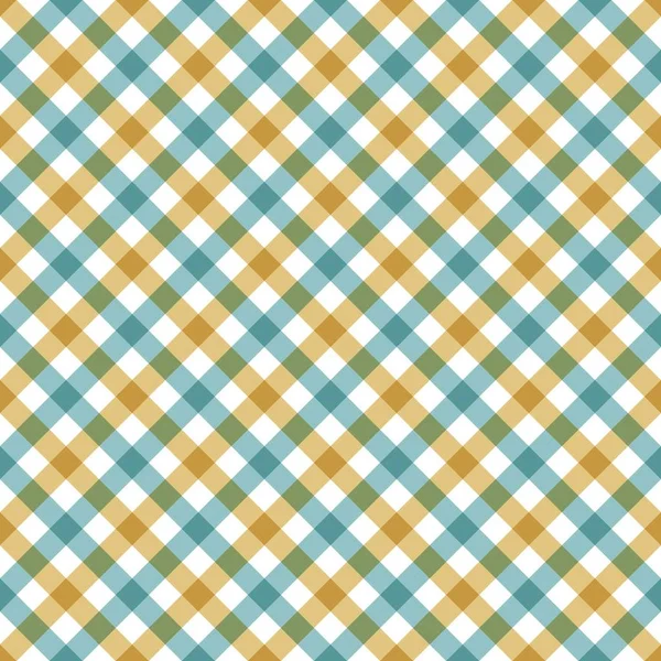Diagonal checkered plaid seamless pattern — Stock Vector
