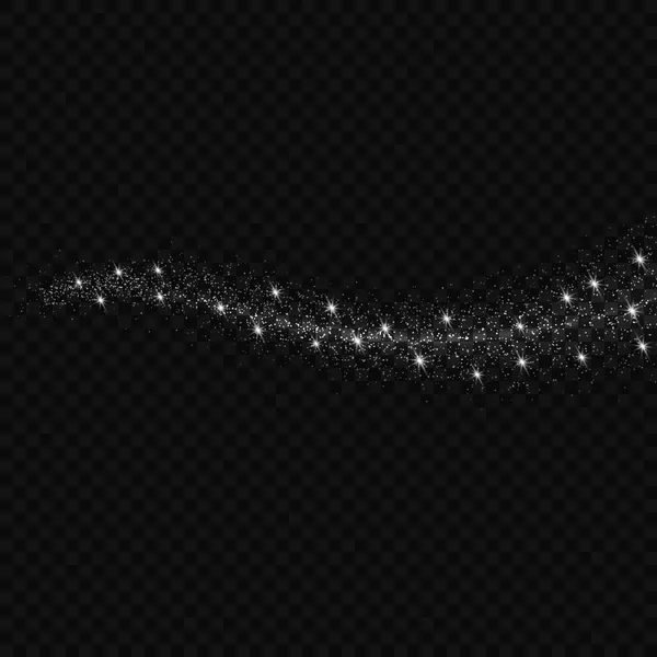 Resplandor luz efecto estrellas estalla con destellos aislados — Vector de stock