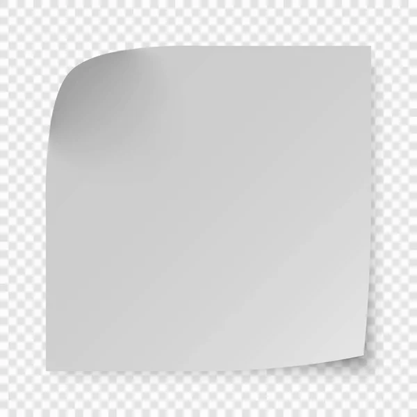 Nota adhesiva aislada sobre fondo transparente . — Archivo Imágenes Vectoriales