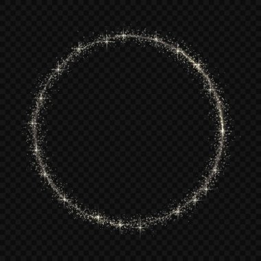 Magic ışık kızdırma efekti ile daire çerçevesi