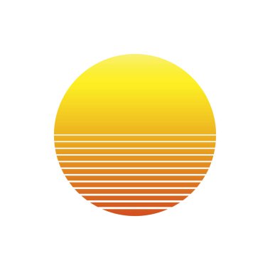 Gün batımı vektör simgesi