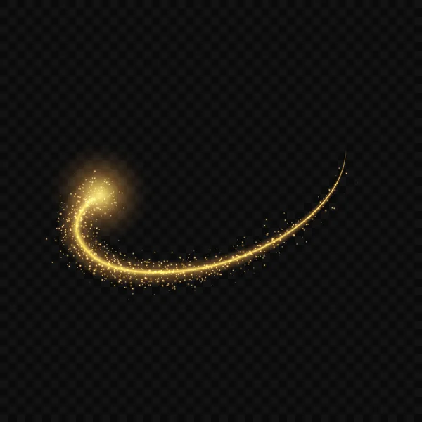 Éclats d'étoiles à effet de lumière dorée — Image vectorielle
