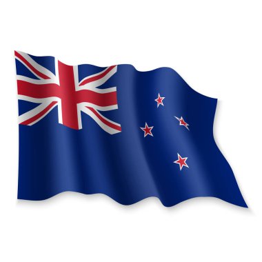 3D Sallanan Bayrak. Vektör illüstrasyonu