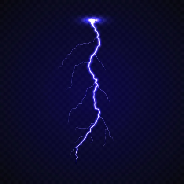 現実的な雷の大胆なストライキ — ストックベクタ