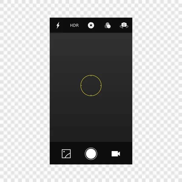 Екран камери мобільного мобільного телефону — стоковий вектор