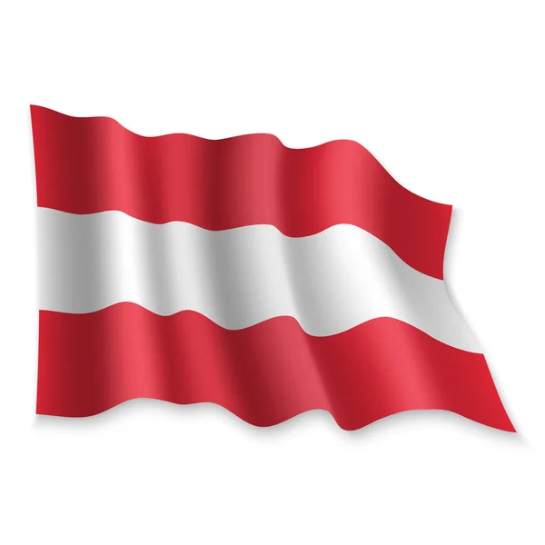 Флаг 3D-махания. Векторная иллюстрация — стоковый вектор