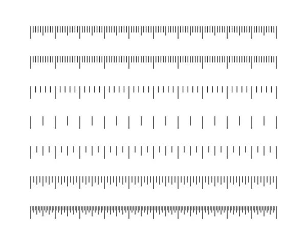 Set of ruler inches and cm scale — 스톡 벡터