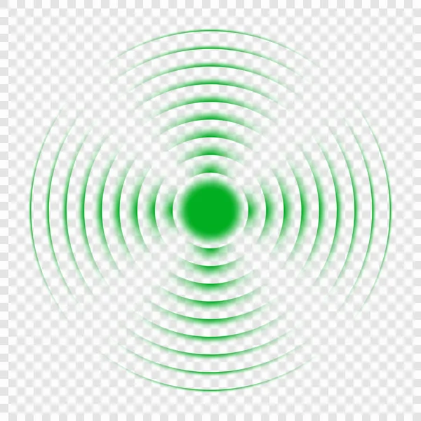 Ljud Vågs ikon för eko Lods sökning. — Stock vektor