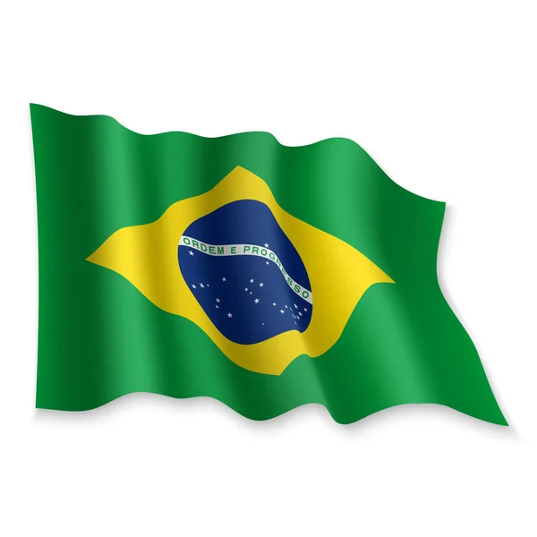 Bandeira de Acenação 3D. Ilustração vetorial — Vetor de Stock