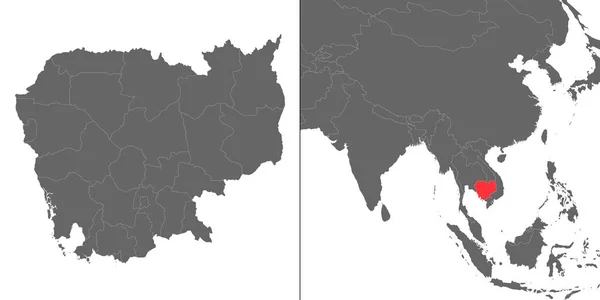 Mappa con posizione — Vettoriale Stock