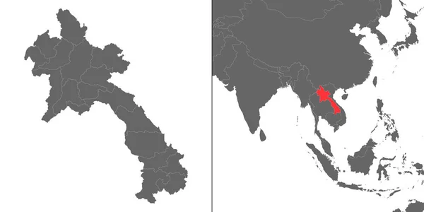 Mappa con posizione — Vettoriale Stock