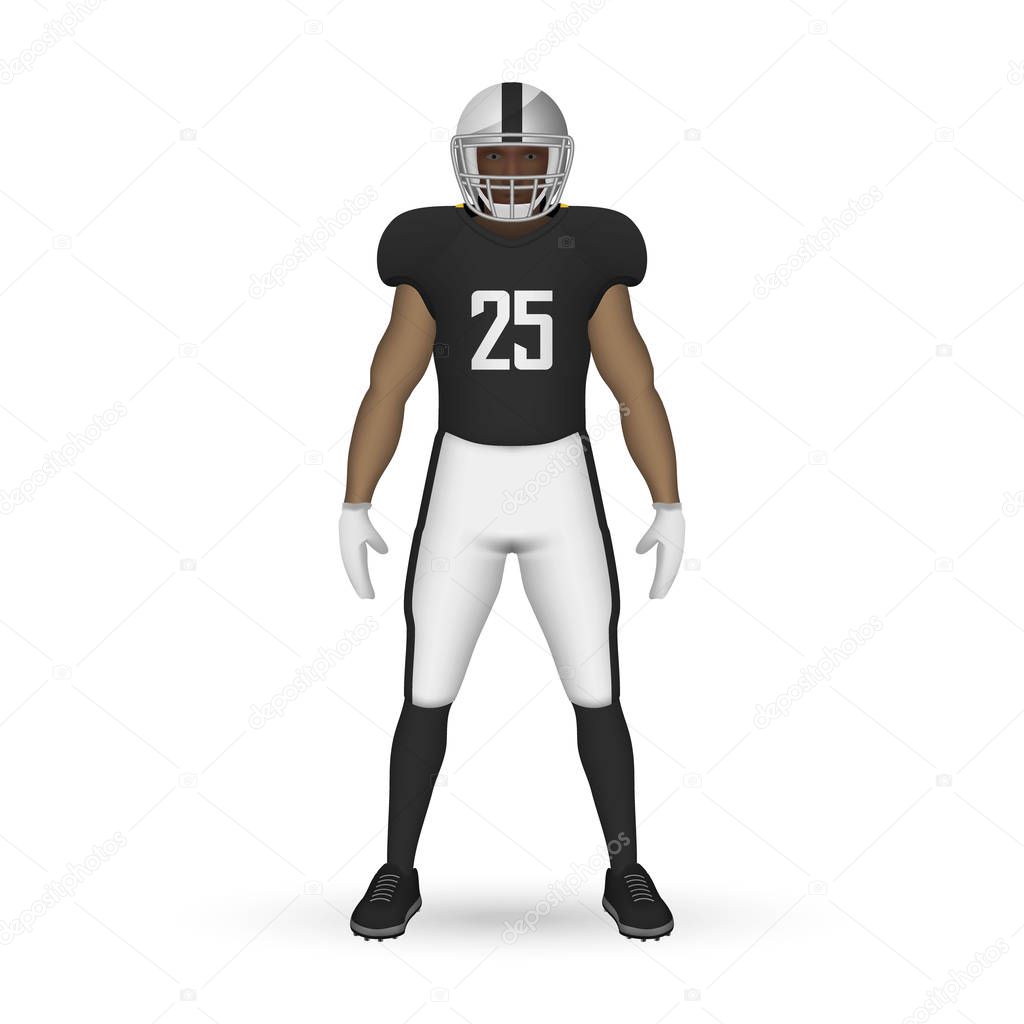 3D realistic American football player