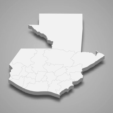 Tasarımınız için kenarlıkları olan 3d haritası