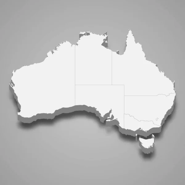 Map Australia Bands Region — стоковий вектор