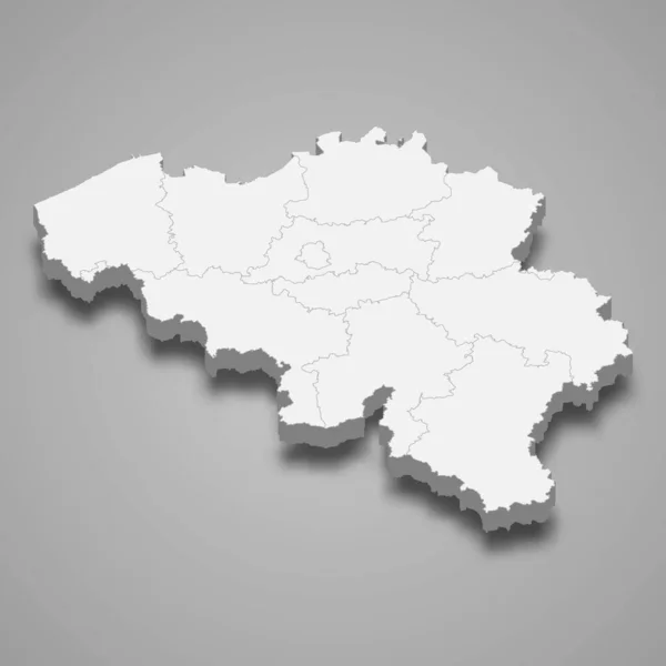 Map Belgium Bands Region — стоковий вектор