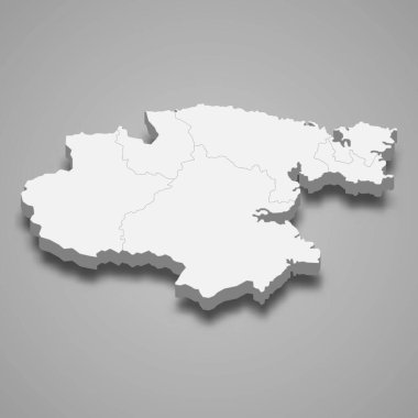 3D Chukotka haritası Rusya 'nın bir bölgesidir.