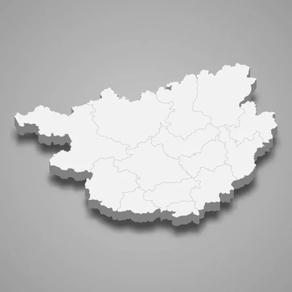 Carte Guangxi Est Une Province Chine — Image vectorielle