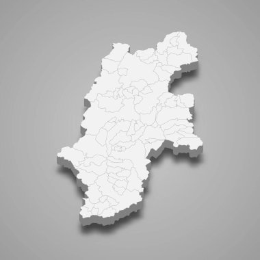 3D Nagano haritası Japonya 'nın bir vilayetidir.
