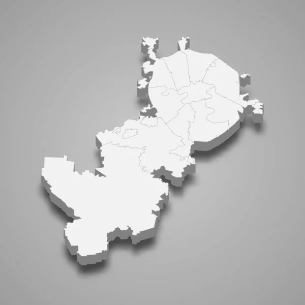 Carte Moscou Est Une Région Russie — Image vectorielle