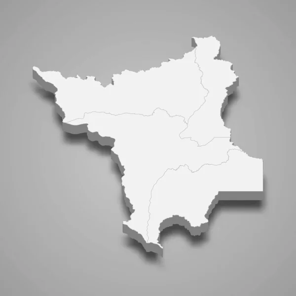 Carte Roraima Est État Brésil — Image vectorielle