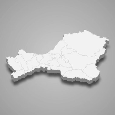 3 boyutlu Tuva haritası Rusya 'nın bir bölgesidir.